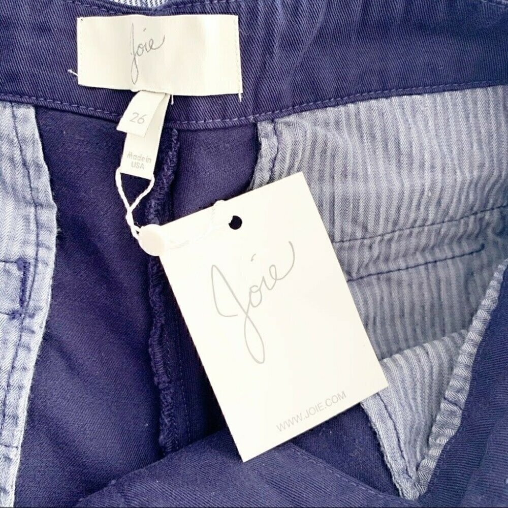 NEW Joie Navy Cherie Gaucho Wide Leg Crop Pants - Picture 5 of 7